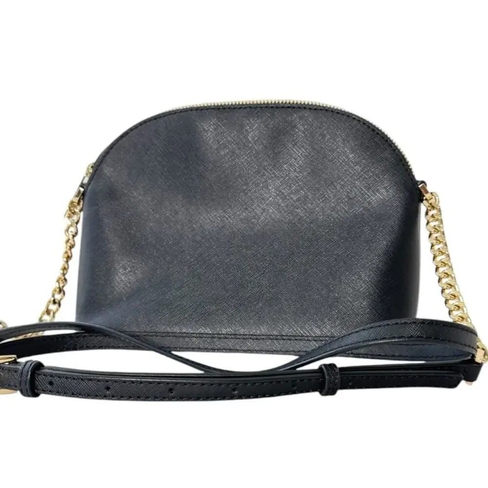 Michael Kors Black Leather Crossbody Handbag